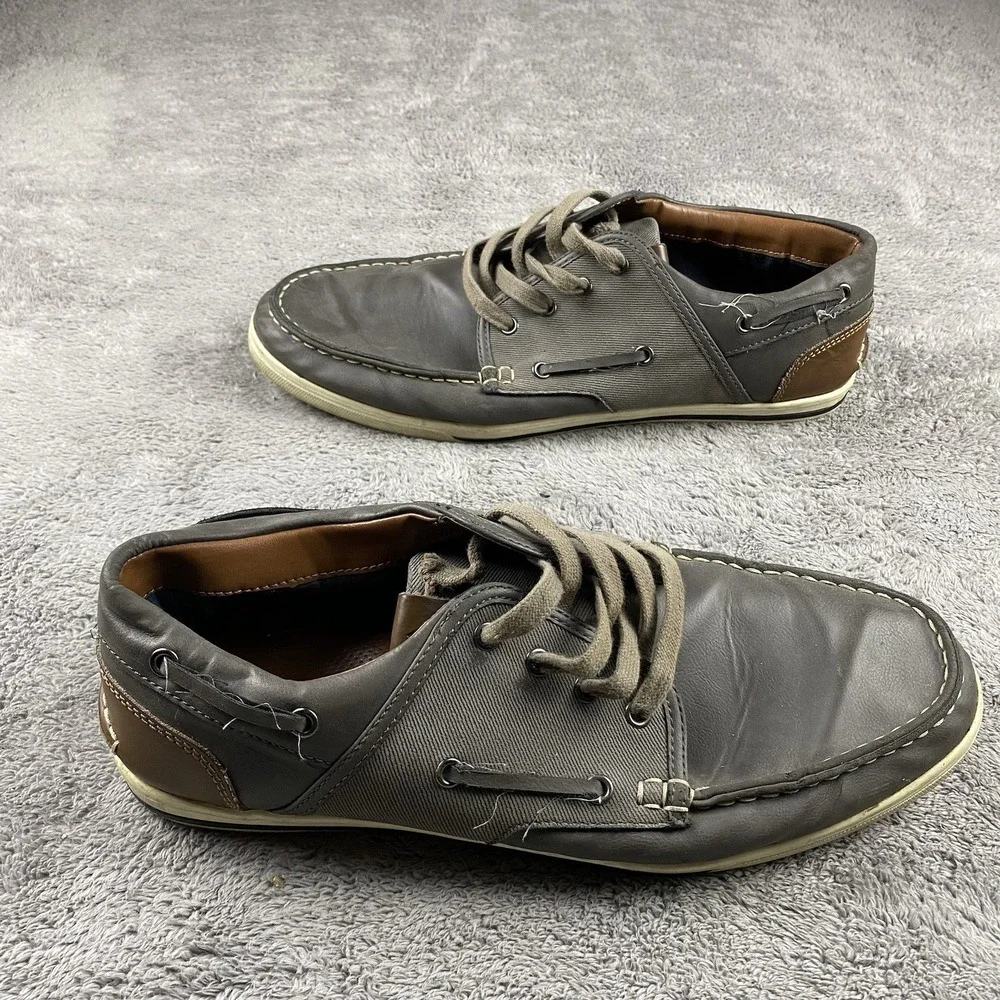 Aldo Boat Shoes Mens Size 10.5 Gray Rubber Outsole